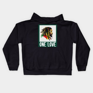 Rasta One Love Reggae Rastafari Jamaica Kids Hoodie